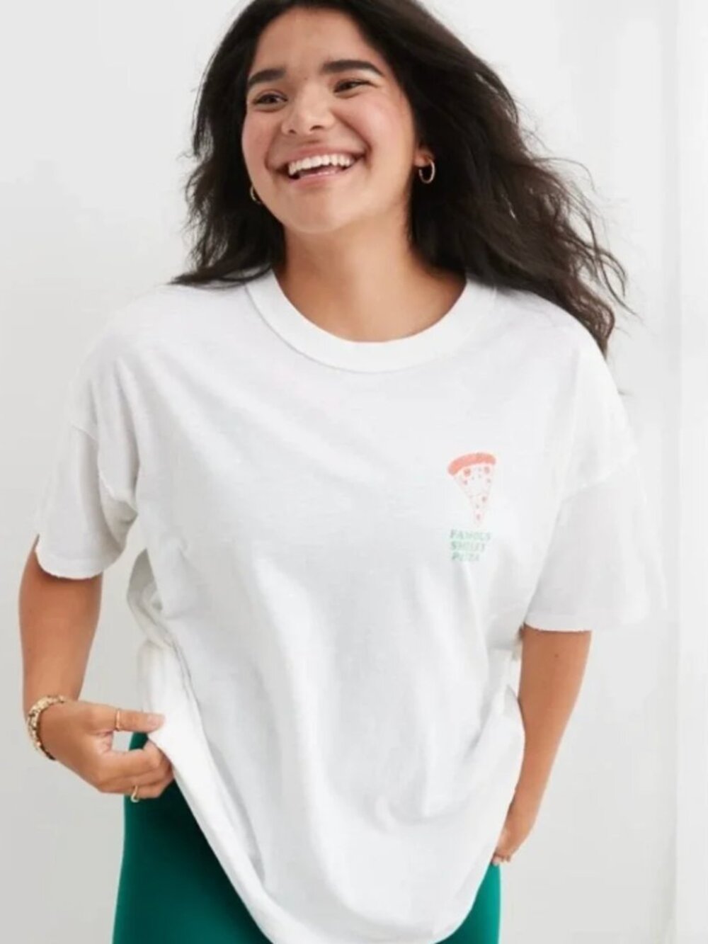 Aerie Famous Smiley Oversized Tee